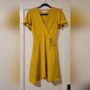 Yellow Wrap Dress